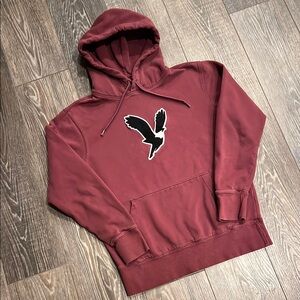 American Eagle Distressed Washed Hoodie